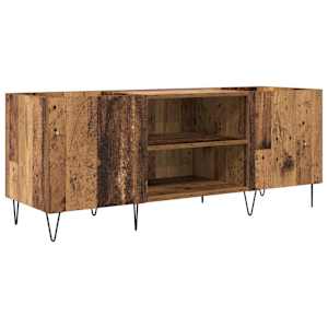 vidaXL Plaadikapp riiuliga ladustamisega Vana puit 121 x 38 x 48 cm