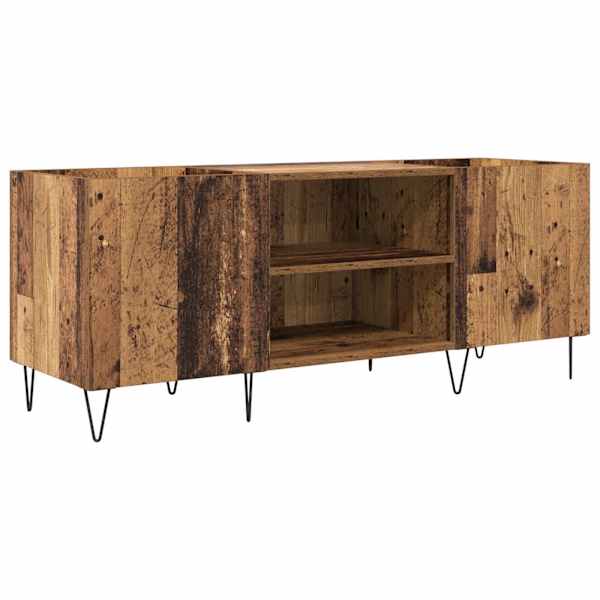 vidaXL Plaadikapp riiuliga ladustamisega Vana puit 121 x 38 x 48 cm