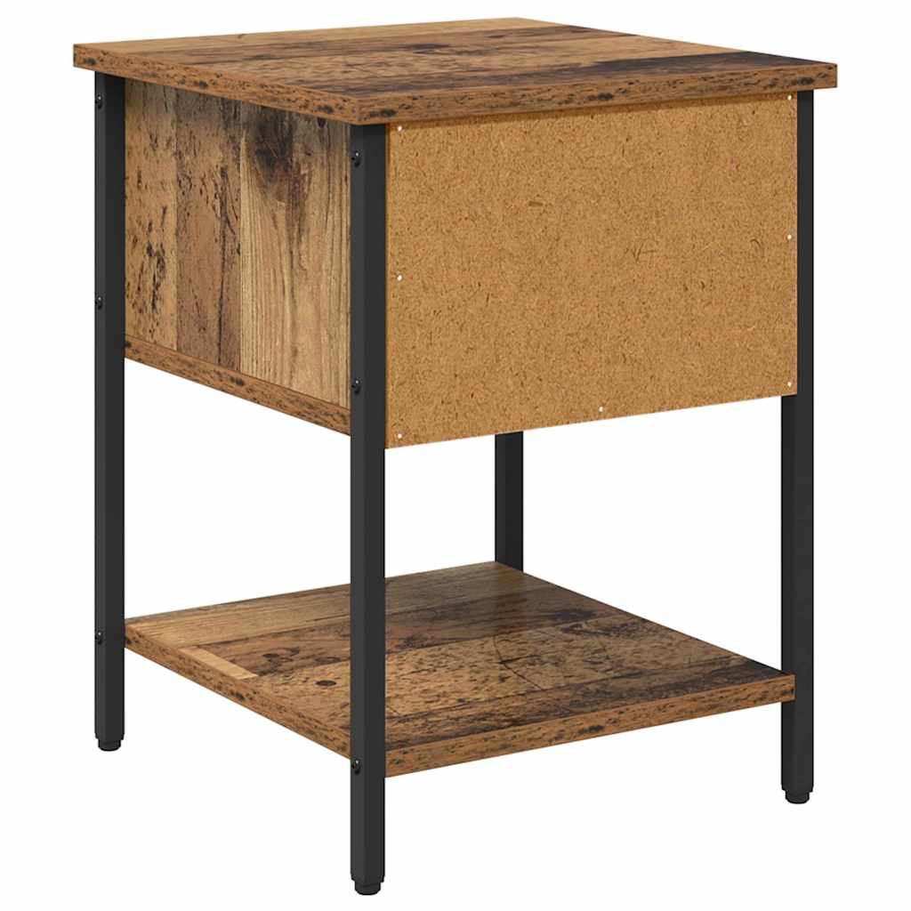 Нощно шкафче с чекмедже 2 pcs Старо дърво 34 x 35,5 x 45 см - Image 9