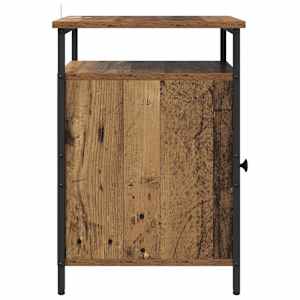 Noční skříňka 2 pcs Staré dřevo 40 x 42 x 60cm kompozitní dřevo - obrázek 8