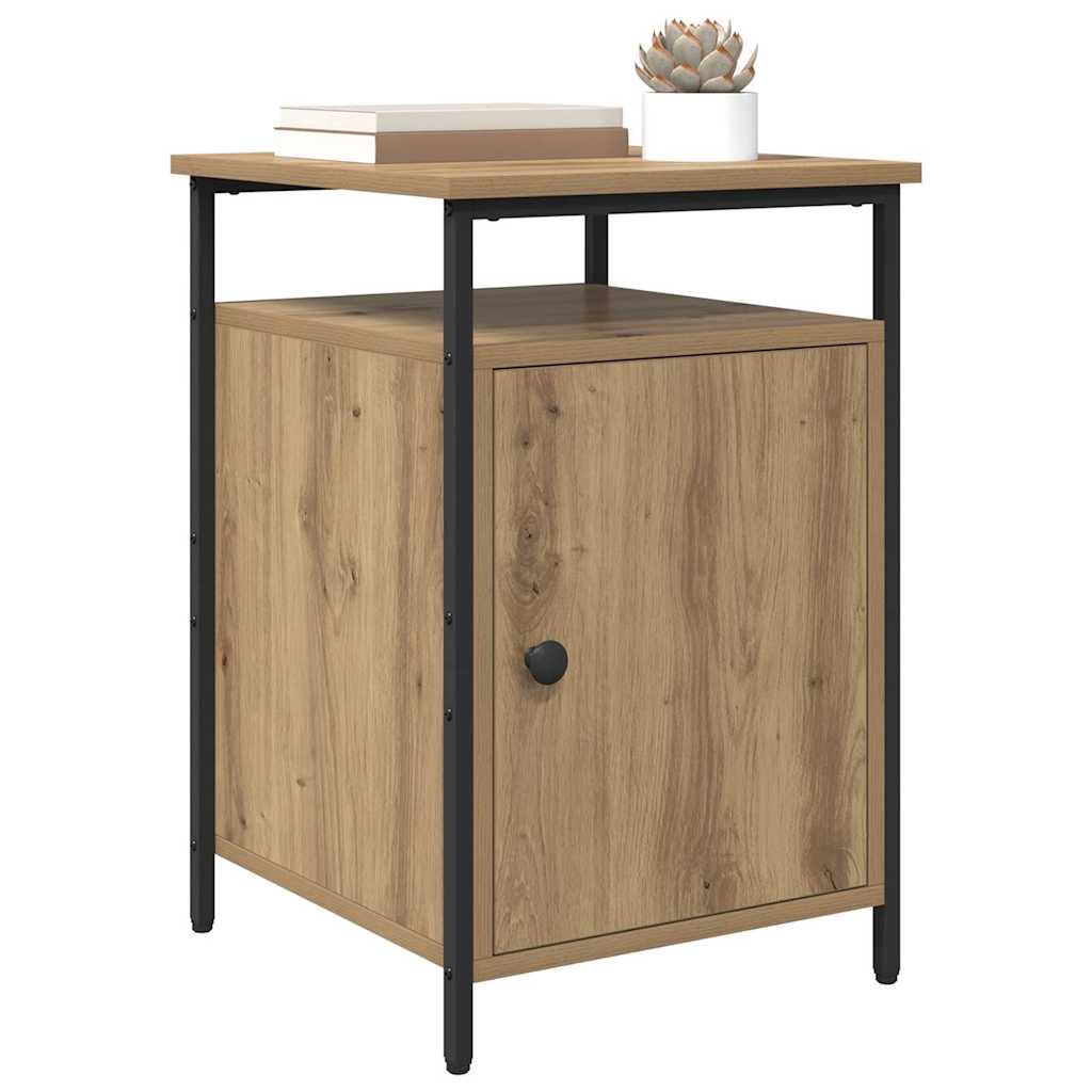 vidaXL Nachtkastje artisanaal eikenkleurig 40 x 42 x 60cm Bewerkt hout