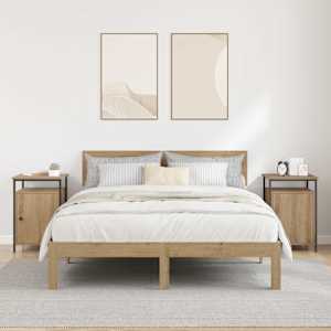 Noční skříňka 2 pcs Artisanový dub 40 x 42 x 60cm - obrázek 4