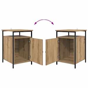 Noční skříňka 2 pcs Artisanový dub 40 x 42 x 60cm - obrázek 13