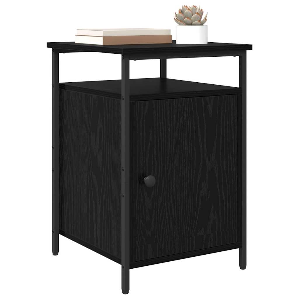 vidaXL Nachtkastje Zwart eiken 40 x 42 x 60cm Bewerkt hout
