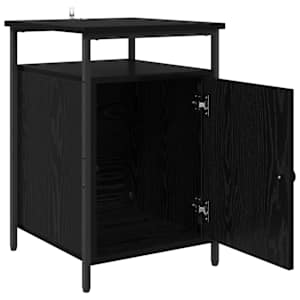 Noční skříňka 2 pcs Černý dub 40 x 42 x 60cm kompozitní dřevo - obrázek 5