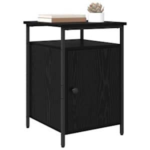 Noční skříňka 2 pcs Černý dub 40 x 42 x 60cm kompozitní dřevo - obrázek 3