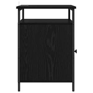 Noční skříňka 2 pcs Černý dub 40 x 42 x 60cm kompozitní dřevo - obrázek 8