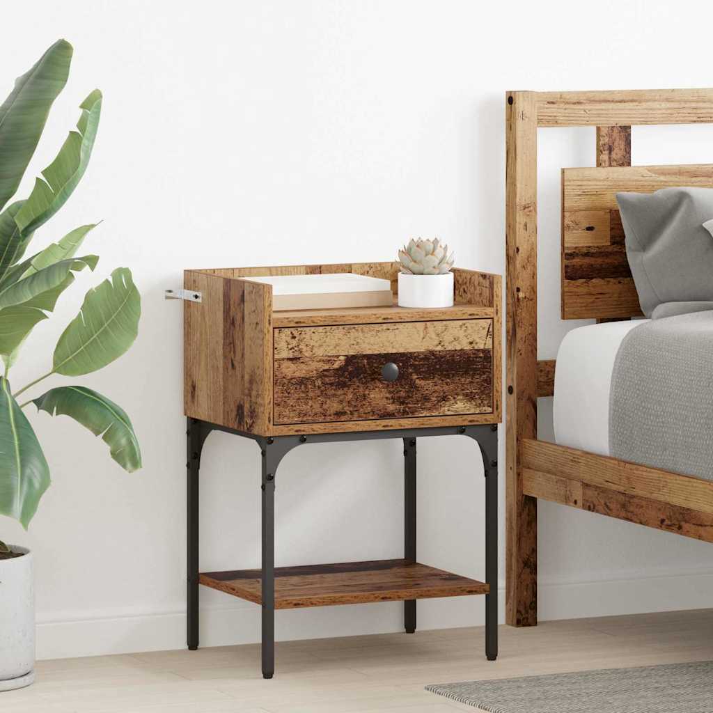 Noptiere dormitor - Noptieră 2 pcs Lemn vechi 40 x 29 x 60 cm Lemn compozit
