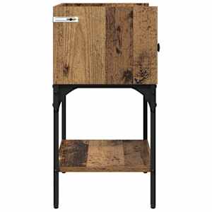 Noční stolek 2 pcs Staré dřevo 40 x 29 x 60 cm kompozitní dřevo - obrázek 8