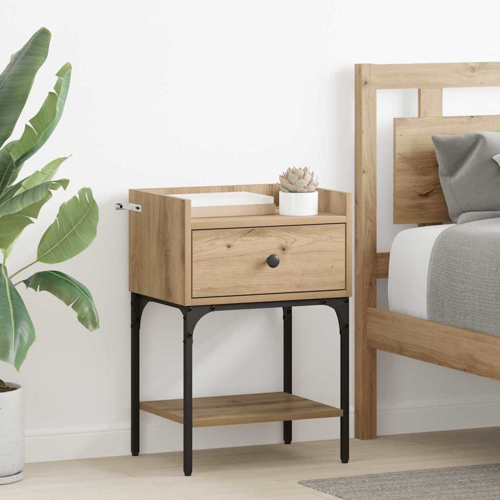 vidaXL Nachttisch 2 pcs Artisan-Eiche 40 x 29 x 60 cm Holzwerkstoff