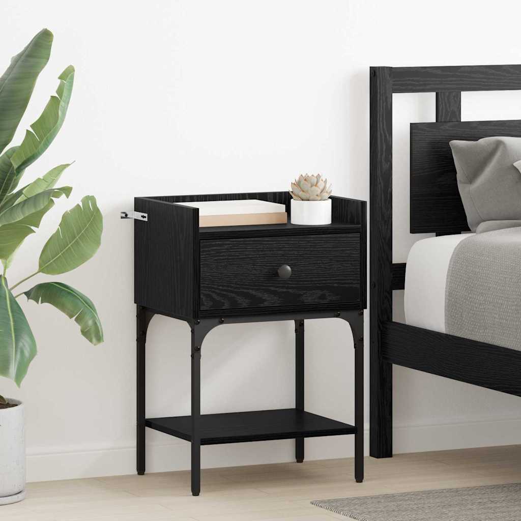 Noptiere dormitor - Noptieră 2 pcs Stejar negru 40 x 29 x 60 cm Lemn compozit