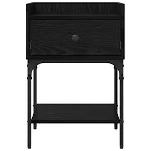 Noční stolek 2 pcs Černý dub 40 x 29 x 60 cm kompozitní dřevo - obrázek 7