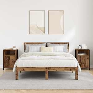 Noční skříňka 2 pcs Staré dřevo 40 x 42 x 60 cm - obrázek 4