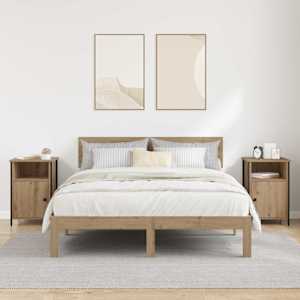 Noční skříňka 2 pcs Artisanový dub 40 x 42 x 60 cm - obrázek 4
