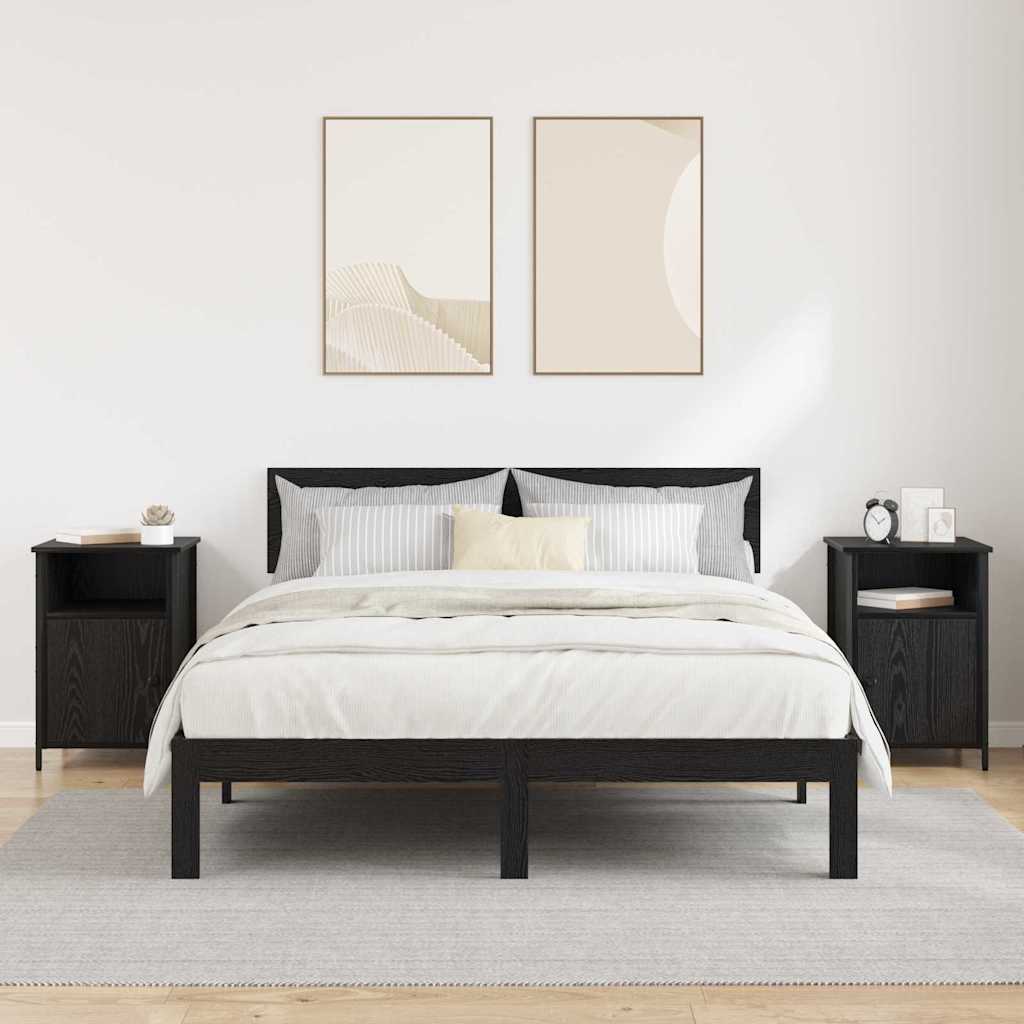 Yöpöytäkaappi 2 pcs Musta tammi. 40 x 42 x 60 cm Tekninen puu - Image 4