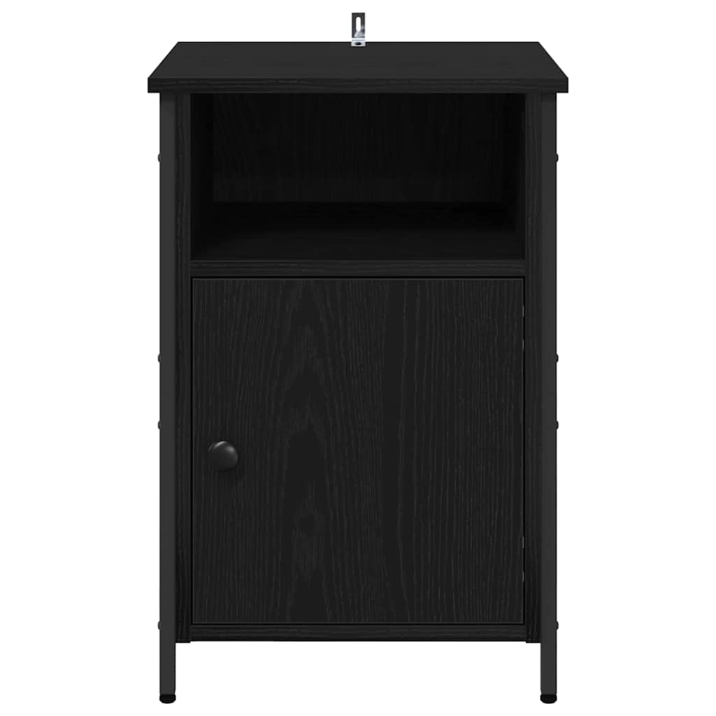 Yöpöytäkaappi 2 pcs Musta tammi. 40 x 42 x 60 cm Tekninen puu - Image 7