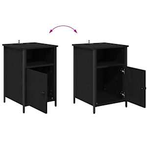 Noční skříňka 2 pcs Černý dub 40 x 42 x 60 cm kompozitní dřevo - obrázek 13