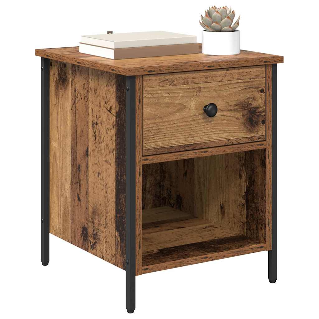 vidaXL Nachtkastje 2 pcs Oud hout 40 x 42 x 50 cm Bewerkt hout