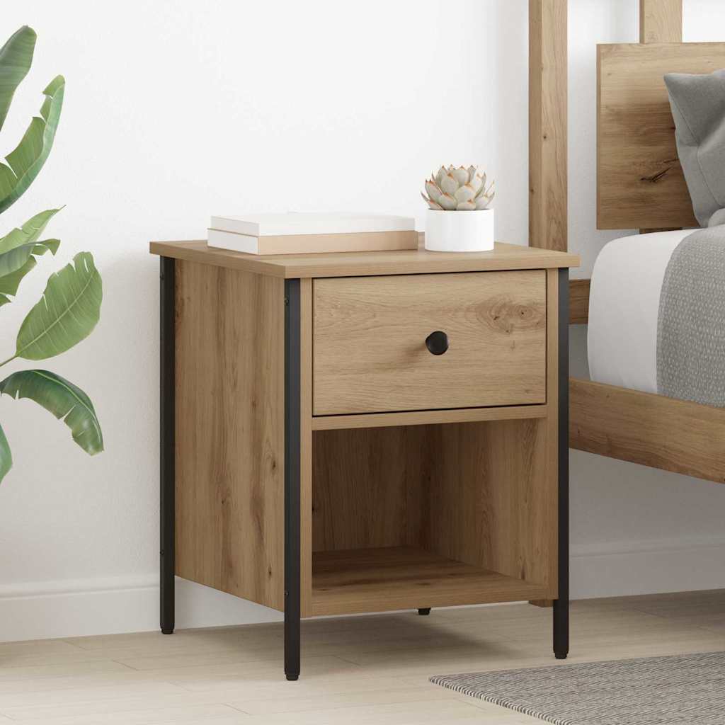 vidaXL Dulap de noapte stejar artizanal 40 x 42 x 50 cm Lemn compozit