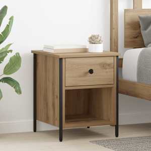 Nočna omarica s predalom 2 pcs Umetni hrast 40 x 42 x 50 cm
