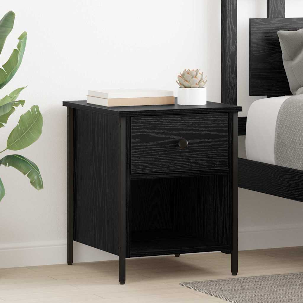 vidaXL Dulap de noapte Stejar negru 40 x 42 x 50 cm Lemn compozit