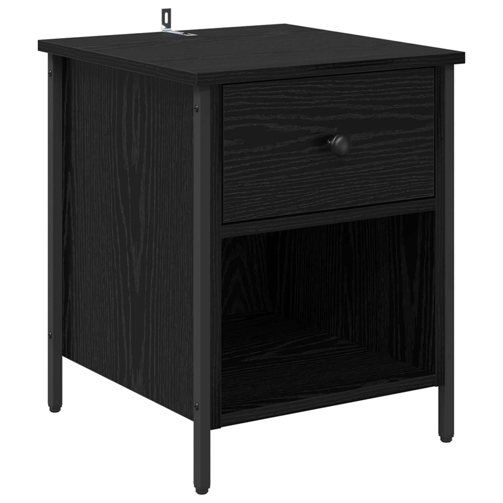 Szafka Nocna Czarny Dąb 40 x 42 x 50 cm Materiał drewnopochodny