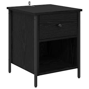 Noční skříňka 2 pcs Černý dub 40 x 42 x 50 cm kompozitní dřevo - obrázek 6