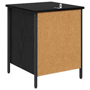 Noční skříňka 2 pcs Černý dub 40 x 42 x 50 cm kompozitní dřevo - obrázek 9