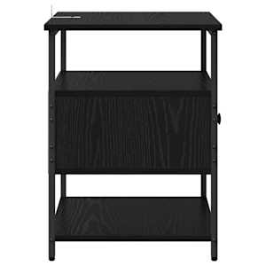 Noční skříňka 2 pcs Černý dub 40 x 42 x 56 cm kompozitní dřevo - obrázek 8