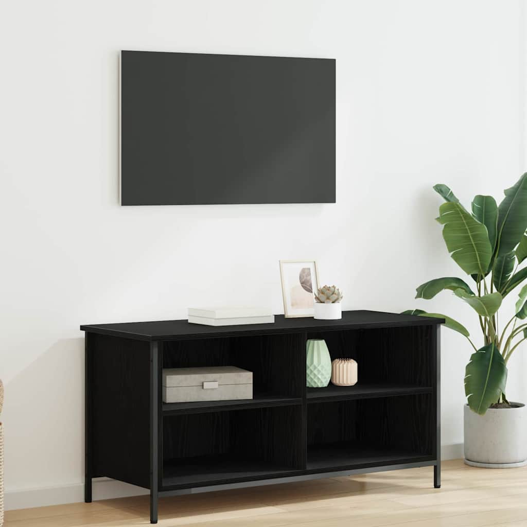 vidaXL Cabinet TV Stejar Negru 100 x 40 x 50 cm Lemn compozit
