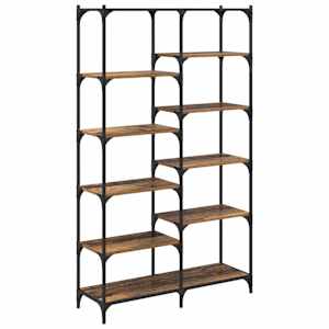 vidaXL Raamatukapp 9 tasandit 100 x 32 x 170 cm Tehispuit Vana puit