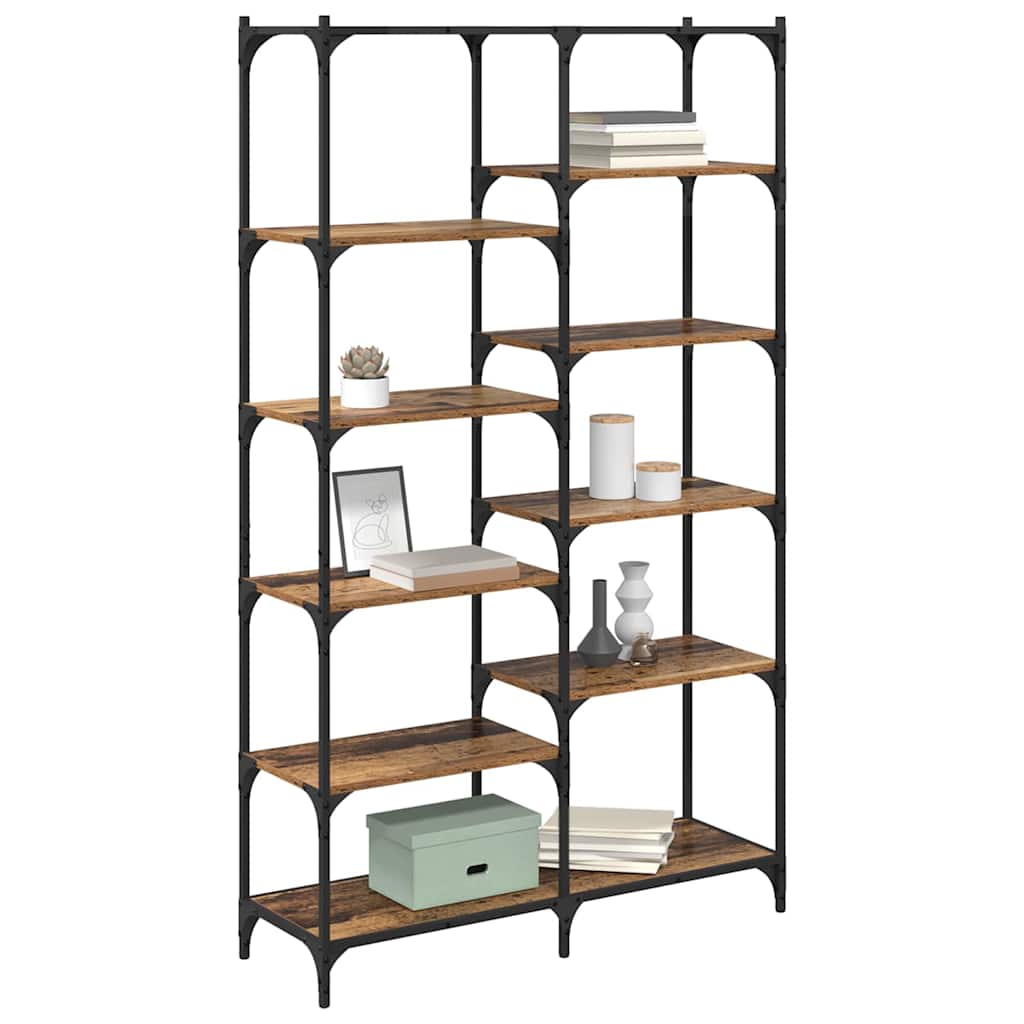 vidaXL Boekenkast Oud hout 100 x 32 x 170 cm Bewerkt hout