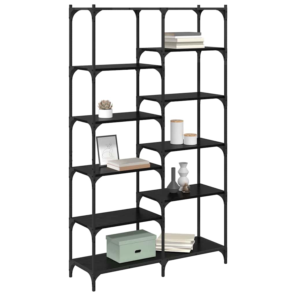 vidaXL Boekenkast Zwart eiken 100 x 32 x 170 cm Bewerkt hout