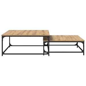 Konferenční stolek 2 pcs Artisanový dub kompozitní dřevo - obrázek 5