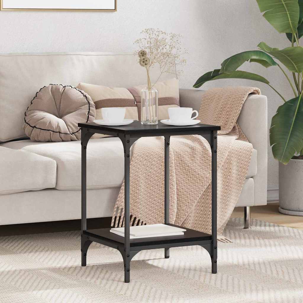 vidaXL Couchtisch Schwarz Eichen-Optik 40 x 40 x 55 cm Holzwerkstoff