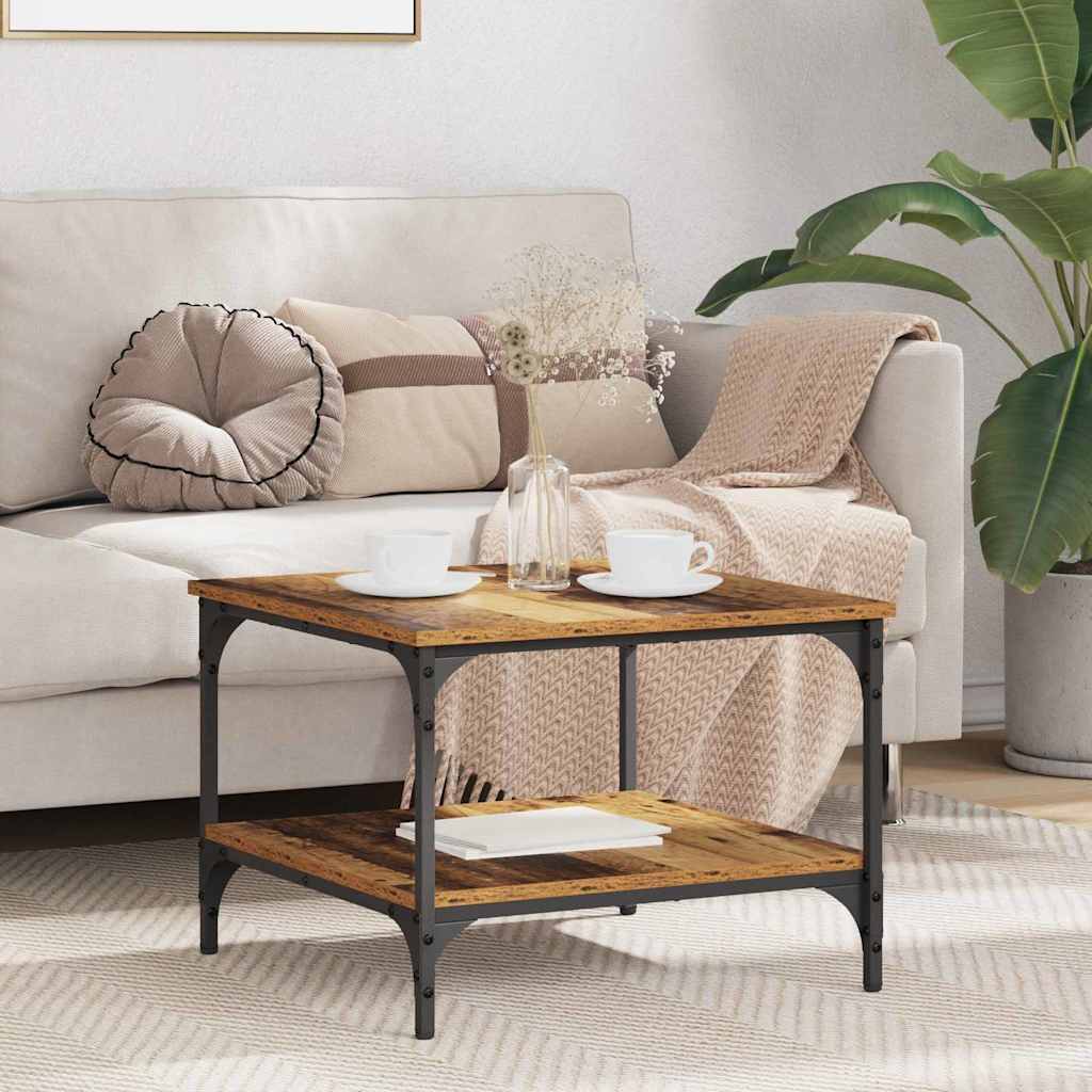 Noptiere dormitor - Masă de cafea Lemn Vechi 55 x 55 x 40 cm Lemn compozit