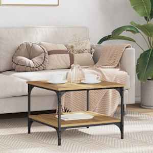 Klubska miza Umetni hrast 55 x 55 x 40 cm Konstruiran les