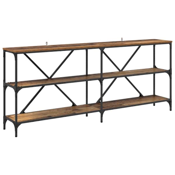 vidaXL Konsoollaud Vana puit 180 x 30 x 75 cm Tehispuit