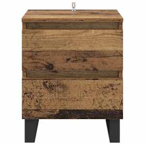 Noční skříňka se zásuvkou 2 pcs Staré dřevo 40 x 35 x 50 cm - obrázek 7