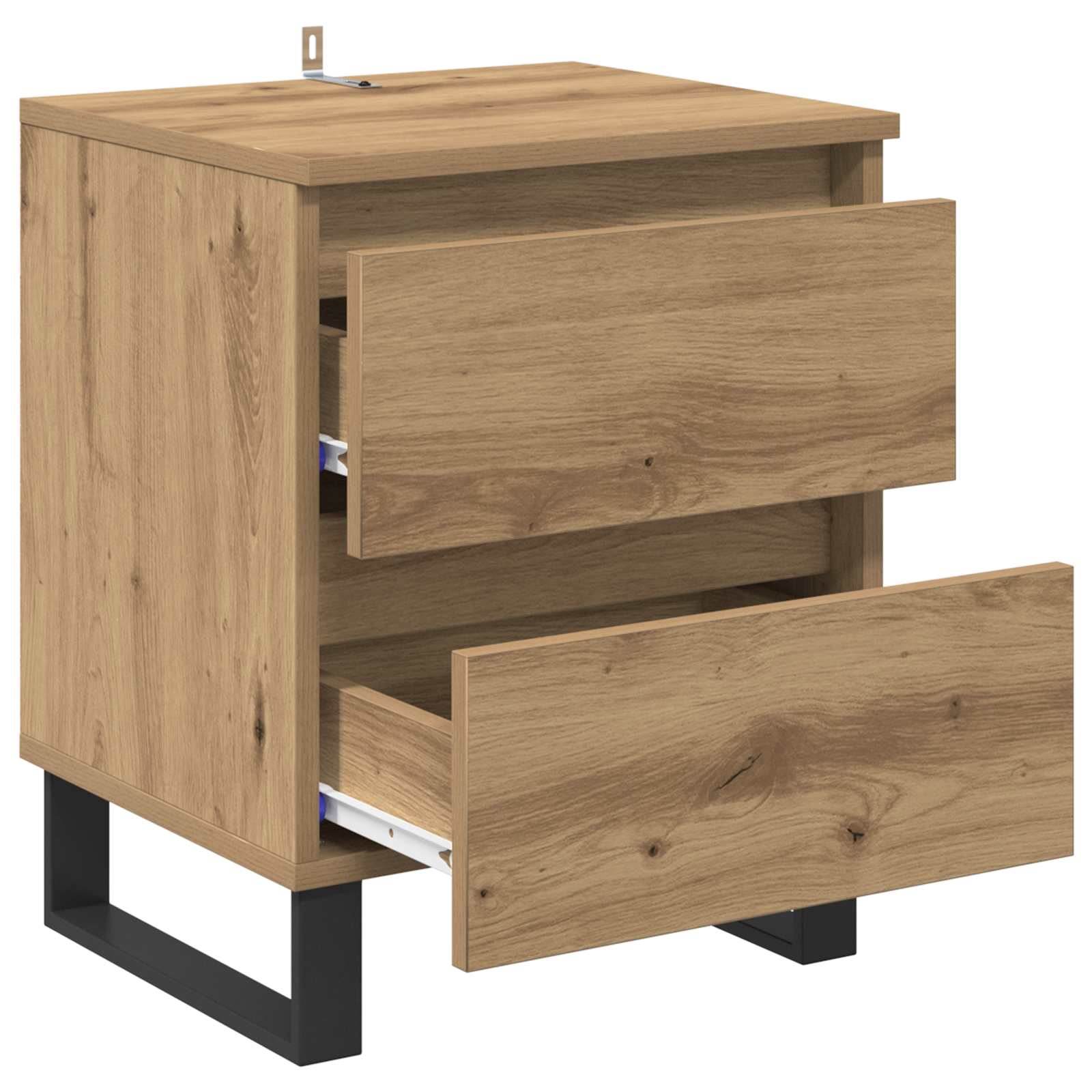 Noční skříňka se zásuvkou 2 pcs Artisanový dub 40 x 35 x 50 cm - obrázek 5