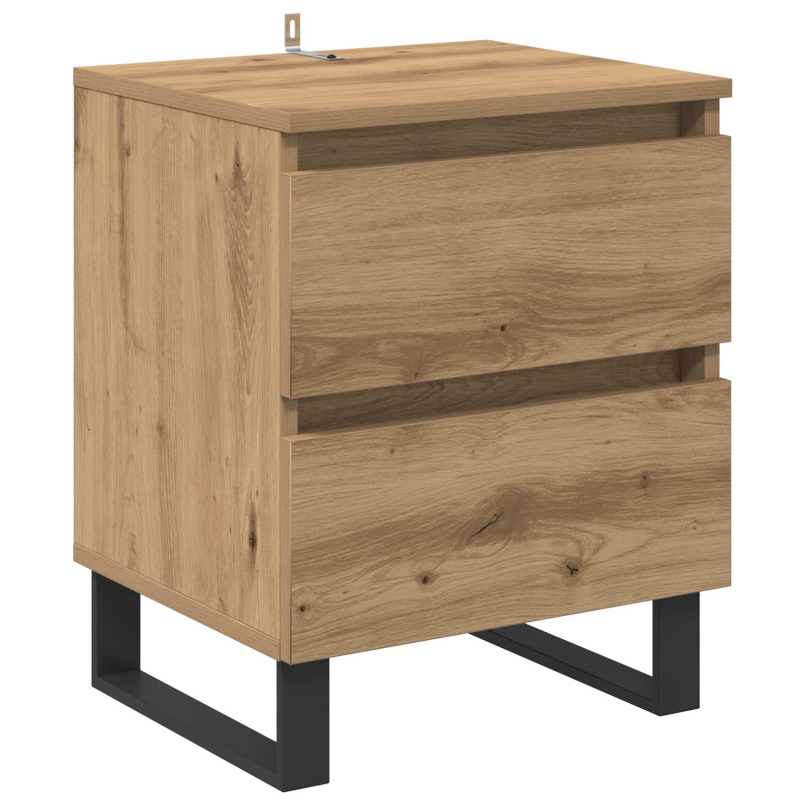 Noční skříňka se zásuvkou 2 pcs Artisanový dub 40 x 35 x 50 cm - obrázek 6