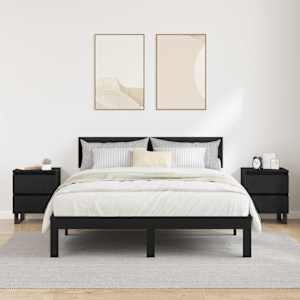 Noční skříňka 2 pcs Černý dub 40 x 35 x 50 cm kompozitní dřevo - obrázek 4