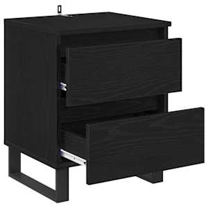 Noční skříňka 2 pcs Černý dub 40 x 35 x 50 cm kompozitní dřevo - obrázek 5