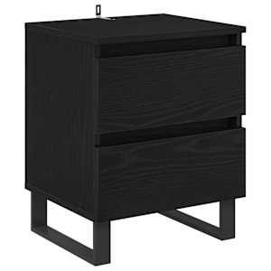 Noční skříňka 2 pcs Černý dub 40 x 35 x 50 cm kompozitní dřevo - obrázek 6