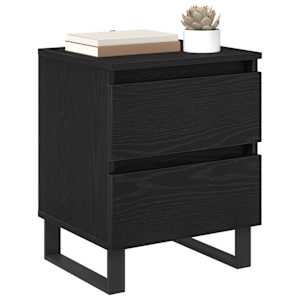 Noční skříňka 2 pcs Černý dub 40 x 35 x 50 cm kompozitní dřevo - obrázek 3