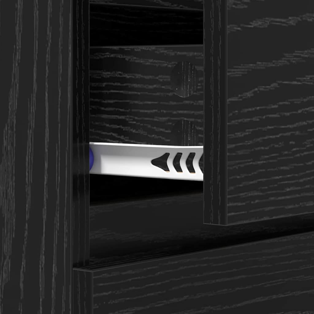 Bufet cu sertar Stejar Negru 60 x 35 x 70 cm Lemn compozit [8]