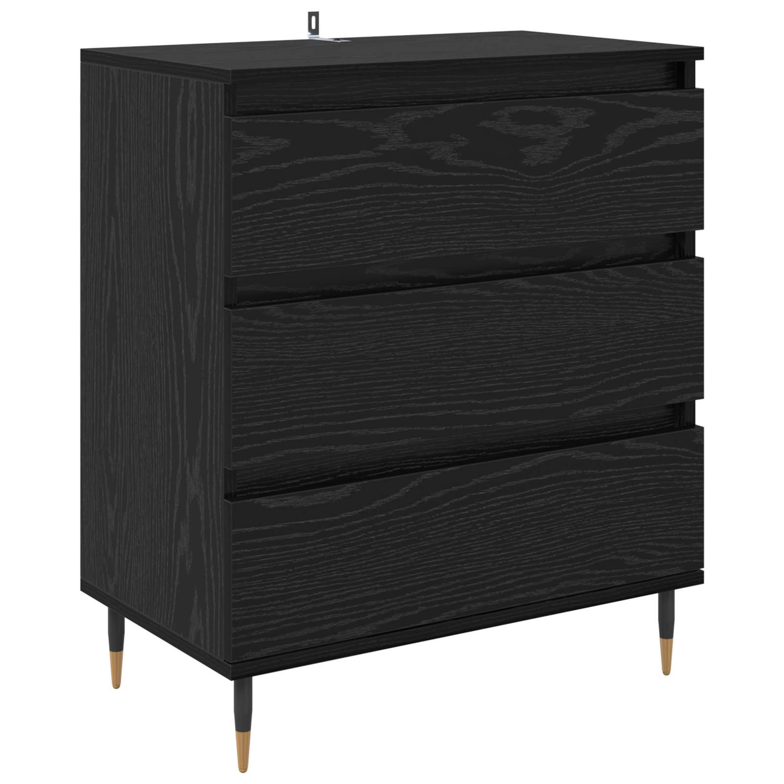 Strani šal Črna Orehovina 60 x 35 x 70 cm Konstruiran les - slika 2