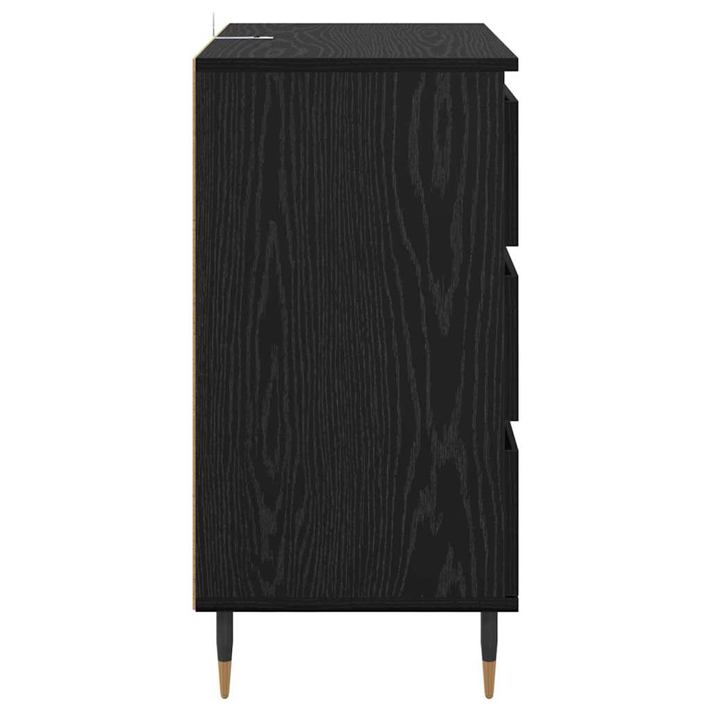 Bufet cu sertar Stejar Negru 60 x 35 x 70 cm Lemn compozit [6]