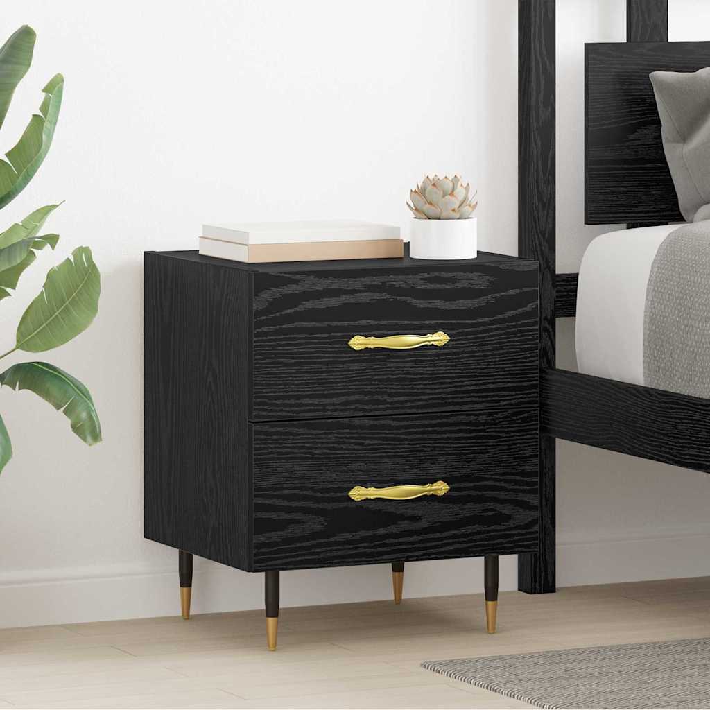 vidaXL Dulap de noapte Stejar negru 40 x 35 x 47.5 cm Lemn compozit