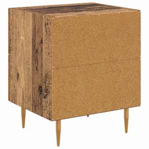 Noční skříňka se zásuvkou 2 pcs Staré dřevo 40 x 35 x 47,5 cm - obrázek 9